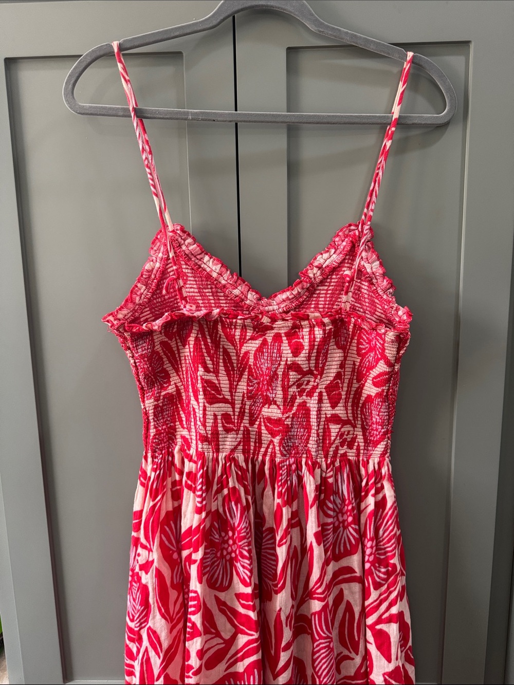Free People Pink and Cream Floral Maxi Dress - Picture 4 of 5